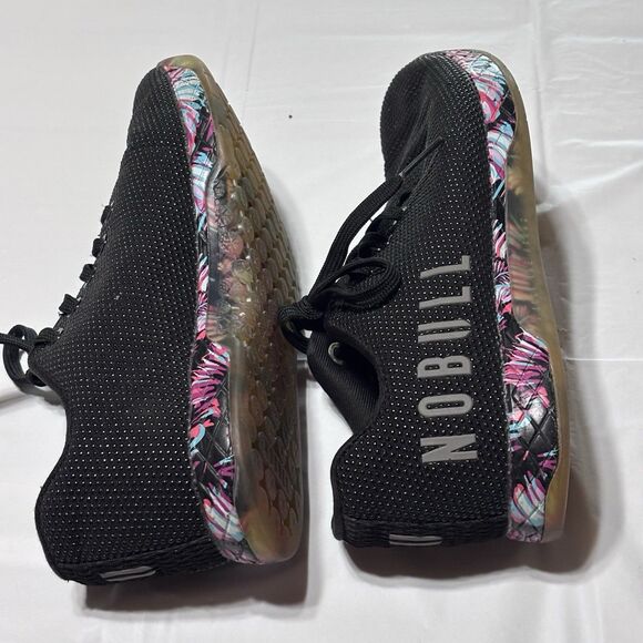 NOBULL Shoes Womens 7.5 Black Floral Colorful Gym Training Crossfit Sneaker - Picture 7 of 9